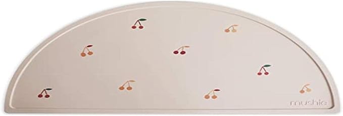 mushie Silicone Placemat for Kids | BPA-Free Non-Slip Design (Cherries)