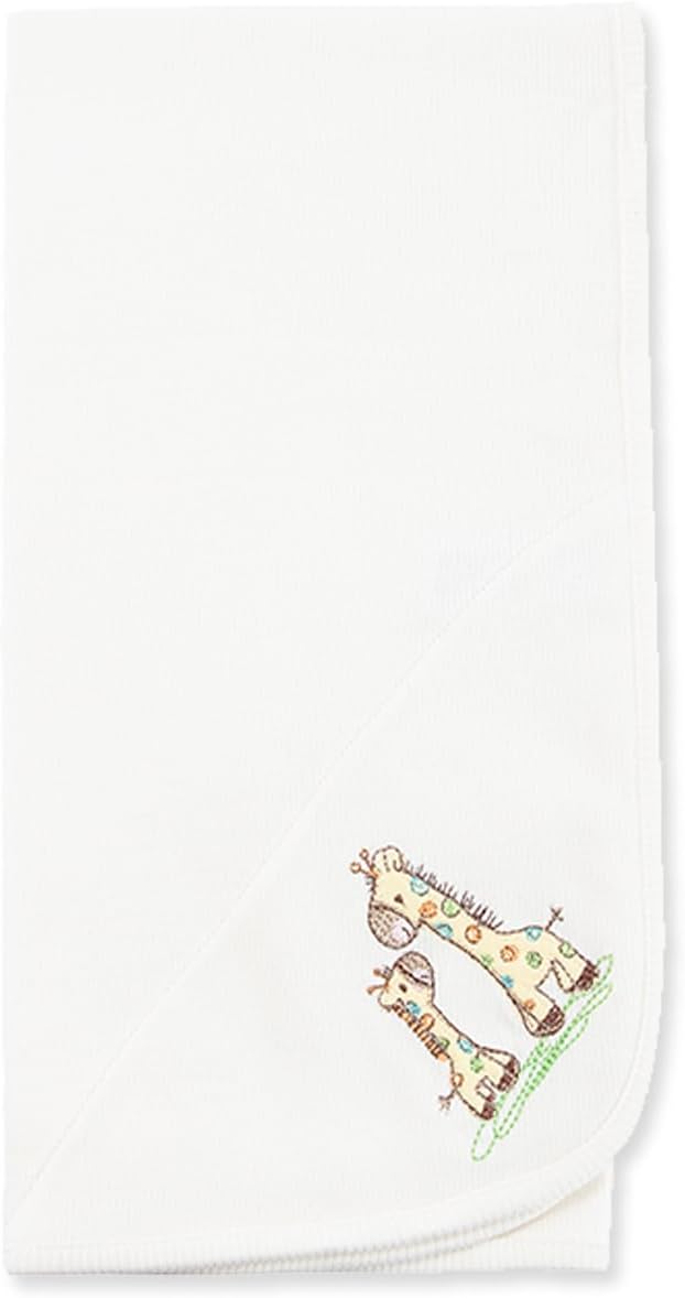 Little Me Blankets for Baby Boys' Giraffe Swaddling Receiving Blanket, 30 x 27 Inches