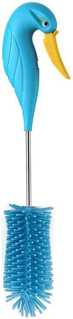 Silicone Bottle Brush Semi-Automatic Bottle Cleaner Brush for Baby, Sports, Vase, Glassware, and Smaller Diameter Openings