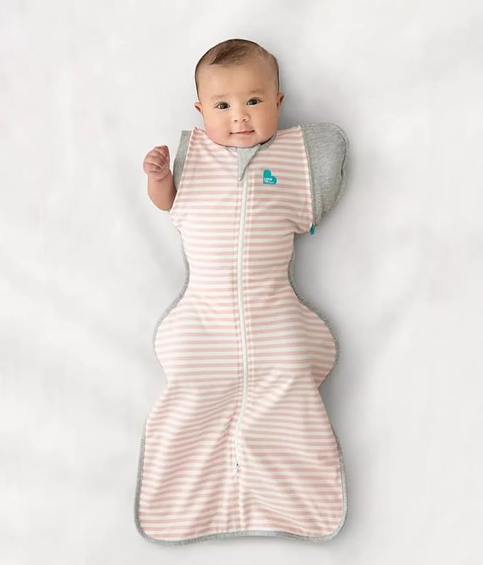Love to Dream Swaddle Up Transition Swaddle, Patented Zip-Off Wings, Gently Help Baby Transition from Being Swaddled to Arms Free When Showing Signs of Rolling, 1.0 TOG, 19-24 lbs, Pink