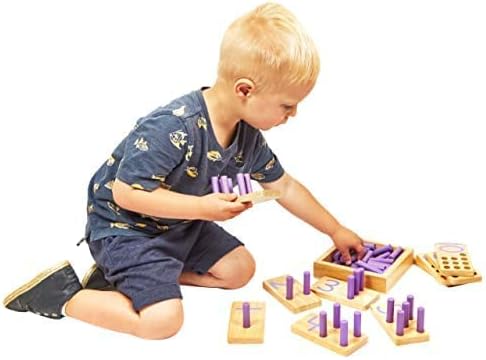 Counting Peg Board - Montessori Math and Numbers for Kids - Wooden Math Manipulatives Materials