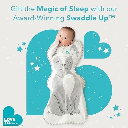 Love to Dream Swaddle UP, Organic Cotton, Baby Sleep Sack, Self-Soothing Swaddles for Newborns, Get Longer Sleep, Snug Fit Helps Calm Startle Reflex, Newborn Essentials for Baby, Cream