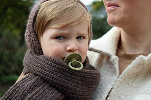 BIBS Pacifiers Colour Collection | Natural Rubber Baby Pacifier | Set of 2 BPA-Free Soothers | Made in Denmark | 18+ Months (Pack of 2) | Blush Night