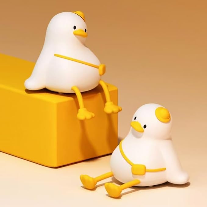 ATSUI Duck Night Light, Cute LED Squishy Novelty Animal Night Lamp, Food Grade Silicone, 3 Level Dimmable Rechargeable Nursery Nightlight for Breastfeeding Toddler Baby Kids, Cute Gifts for Kids