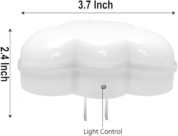 AUSAYE 2 Pack LED Night Light Plug in Lamp Cloud Night Light Mini Pretty Night Lights for Adults Kids NightLight White
