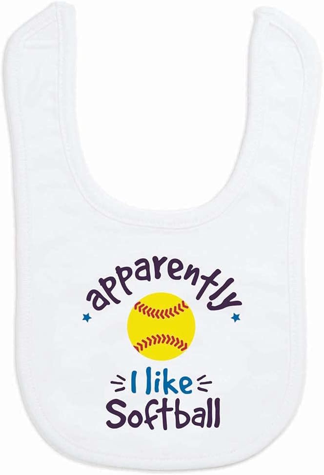 ChalkTalkSPORTS Softball Baby & Infant Bibs | Soft Microfiber Softball Baby Bibs