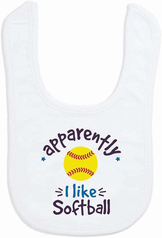 ChalkTalkSPORTS Softball Baby & Infant Bibs | Soft Microfiber Softball Baby Bibs
