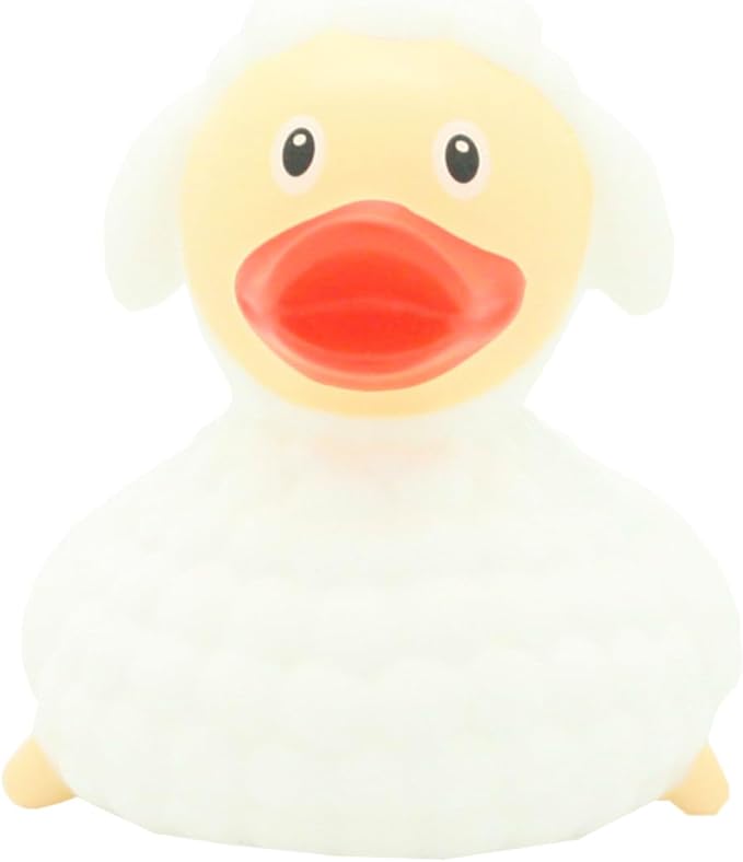 Sheep Rubber Duck Bath Toy, White, 3 inches