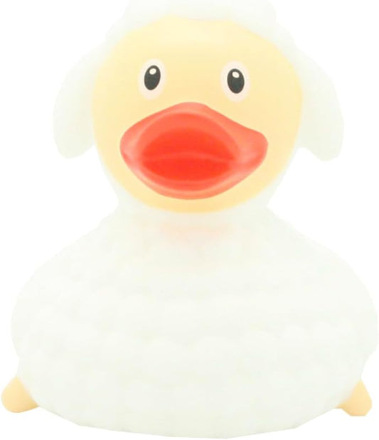 Sheep Rubber Duck Bath Toy, White, 3 inches