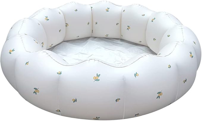 Inflatable Baby Pool, Portable Paddling Baby Swimming Pool, Toddlers for Ages 0-3 Years Girls and Boys, Indoor& Outdoor, Garden and Backyard Summer Water Party, 35.4x9.8 in(White)