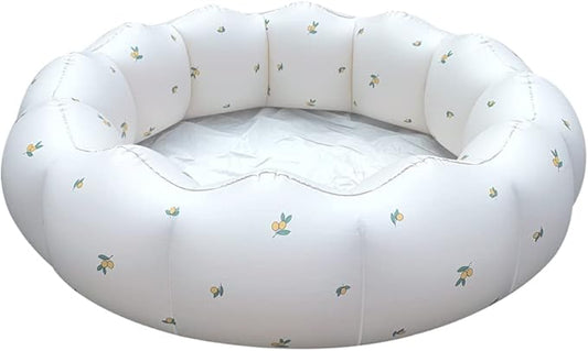 Inflatable Baby Pool, Portable Paddling Baby Swimming Pool, Toddlers for Ages 0-3 Years Girls and Boys, Indoor& Outdoor, Garden and Backyard Summer Water Party, 35.4x9.8 in(White)