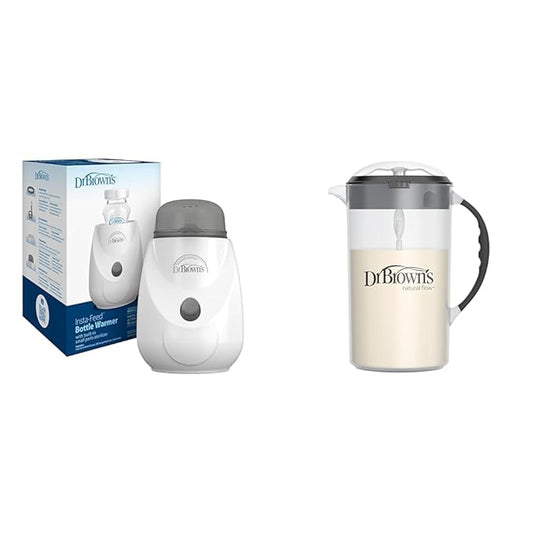 Dr. Brown's Baby Bottle Warmer, Sterilizer & Formula Mixer Bundle with 32oz Pitcher, Bottle Accessories