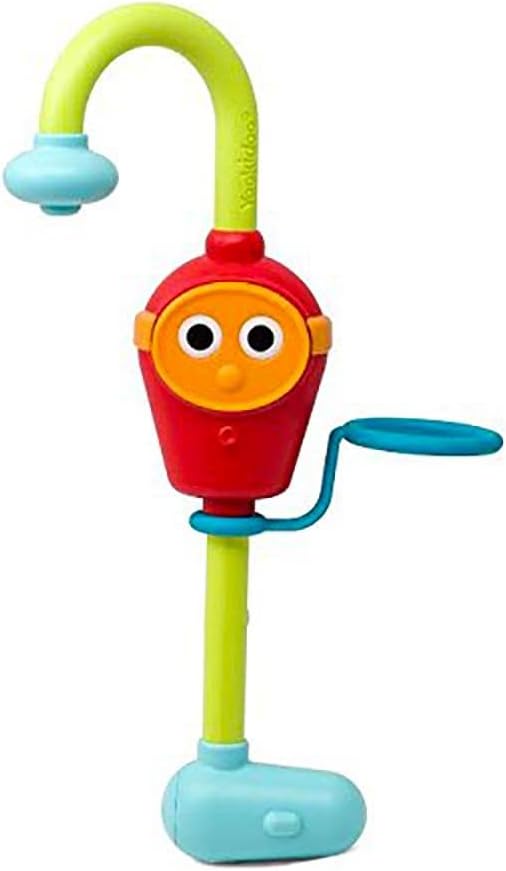 Yookidoo Toddler and Baby Bath Toy (Ages 1-3): Flow N Fill - 3 Stackable Play Cups - Battery Operated Interactive Hose Toy & Tumblers with Multiple Play Aspects - Make Bath Time Maigcal (No Mold)