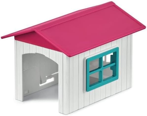 Schleich Horse Club - 32 PC Stall and Doghouse Playset with Horse Figurine and Toy Dog for Girls and Boys - Kids Ages 5+ | 72218