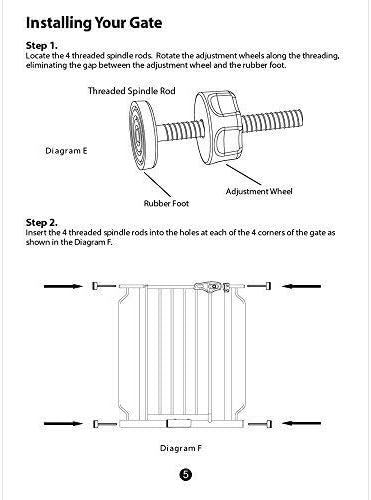 Vmaisi 4 Pack 8MM Baby Gate Threaded Spindle Rod, Replacement Hardware Parts Kit for Pet & Dog Pressure Mounted Safety Gates - Extra Long Wall Mounting Accessories Screws Rods Adapter Bolts Black