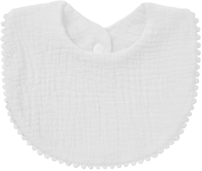 Nishine 6 PACK Muslin Baby Drooling Bibs for Unisex Boys Girls Cotton Absorbent Feedig Teething Bandana Drool Bibs Scarf Bibs