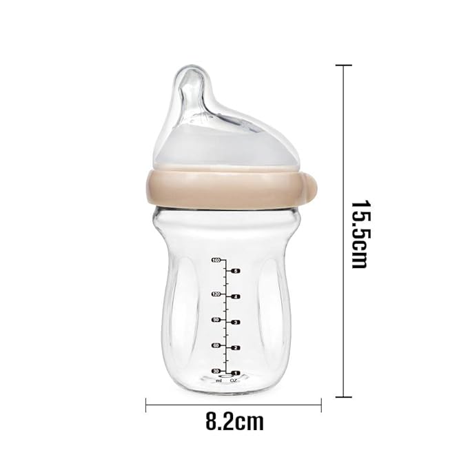 Haakaa Generation 3 Glass Baby Bottle 6 oz/160 ml, 1 PK (Peach)