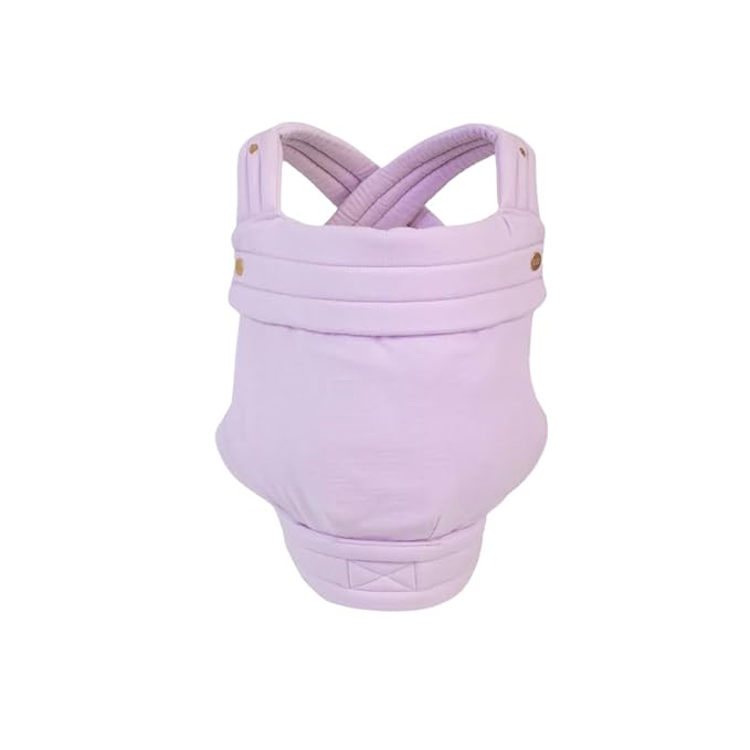 Mabē Monarch Ergonomic Baby Carrier – Premium Cotton Soft Structured Newborn to Toddler Carrier with Hip-Healthy Design, 3 Carry Positions (7-35lbs), Lightweight & Breathable, (Lilac Skies)