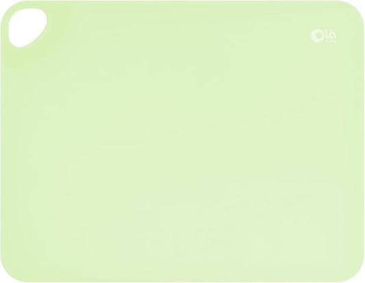 Olababy Fold N Go Silicone Placemat w Travel Case | Dishwasher Safe, BPA Free, Non-Slip, Waterproof | Mini Dining Mat for Infants, Babies, Toddlers and Kids (1, Kiwi)