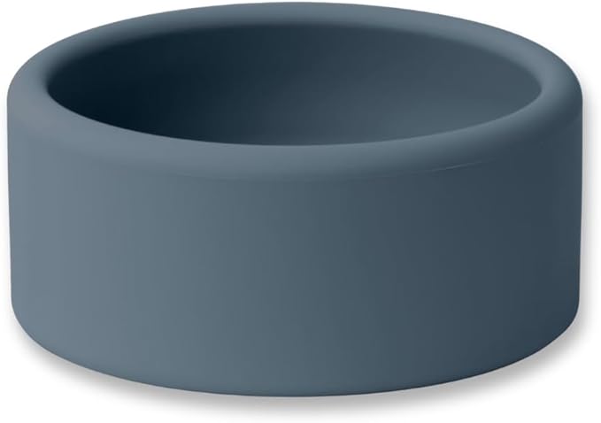 APLAINR Solid Bowl, Silicone Bowl for Baby, Toddler & Kids, 9 fl oz, Non Slip, Heavy Base, Deep, Microwave & Dishwasher Safe, No BPA, Cereal, Soup, Snack Dishes & Dinnerware, Blue Hour