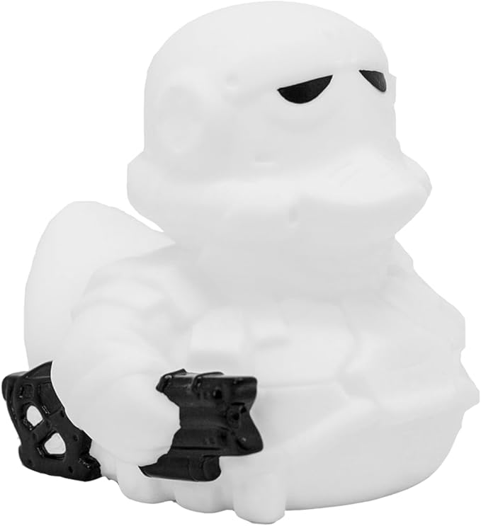 3 Inch Space Warrior White Rubber Bath Toy Duck