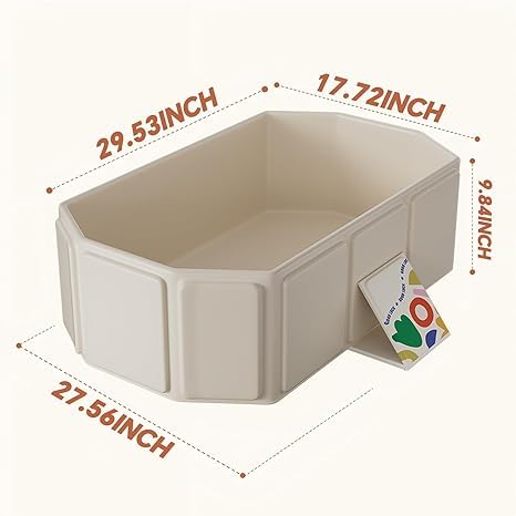Collapsible Bathtub, Portable Foldable Bathtub for Newborns to Toddlers with Drain Plug, Non-Slip Base Easy to Store, Perfect for Small Spaces, Lightweight for Home & Travel