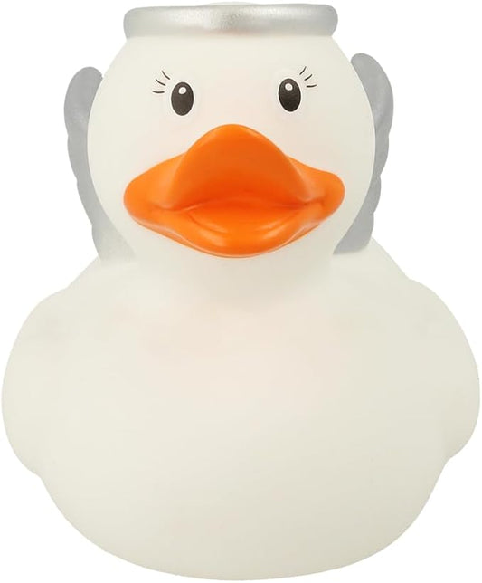 3 Inch Angel White Rubber Duck Bath Toy, Collectable, Fun for All Ages, Auto Dash Decoration, Crusing Vacation Gift