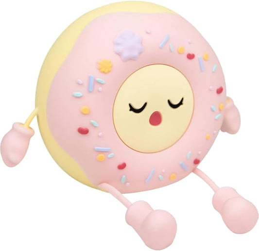 Cute Donut Night Light for Kids,Silicone Nursery Nightlight, Touch Control USB Rechargeable Lamps Breastfeeding Sweet Kawaii Dorm Room Decor Christmas Gift Baby Kids Girls Teens,Pink