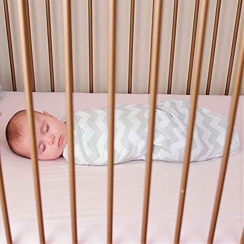 Comfy Cubs Easy Swaddle Blanket, 3 Pack - 100% Cotton Newborn Wrap, Large for 3-6 Months Infants, with Adjustable Velcro, Breathable and Durable Sleep Sack for Babies - Grey