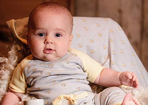 BeeCotton Unisex Baby 100% Organic Cotton Chevron Swaddle Blankets