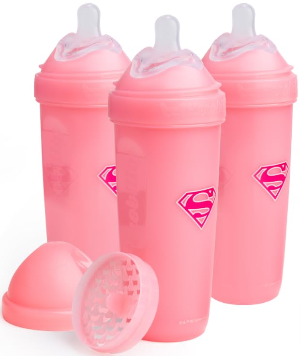 Herobility Double Anti-Colic Baby Bottles – 12 fl oz/340ml – 3-Pack