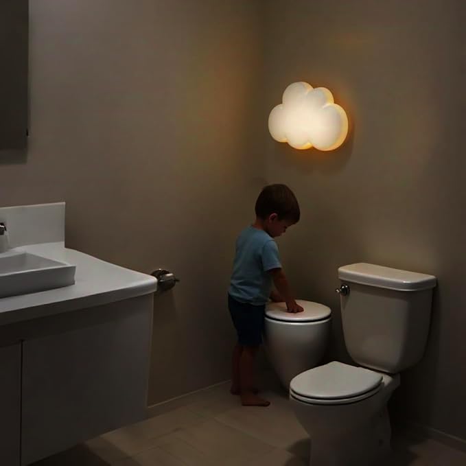 AUSAYE LED Night Light Plug in Lamp Light Sensor Cloud Night Light Energy-Saving Pretty Night Lights for Adults Kids NightLight White