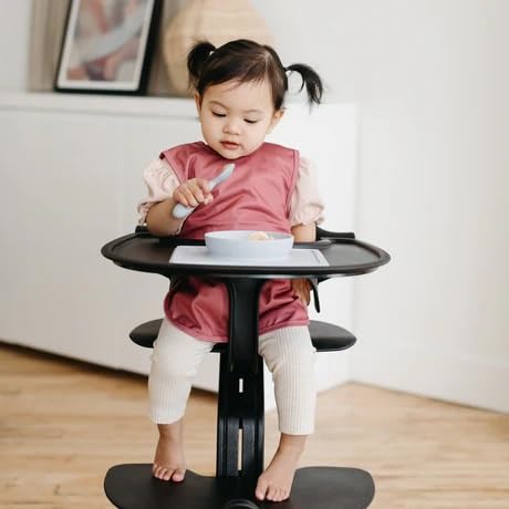 BapronBaby Minimalist Blush Bapron - No Neck Tie Safer Bib for Baby & Toddler - Soft Waterproof Stain Resistant - Machine Washable - Sz Baby/Toddler 6m-3T