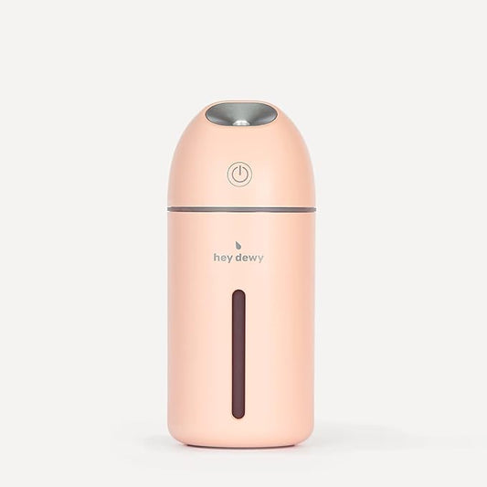 Hey Dewy Wireless, Rechargeable, Self-Care, Skin-Nourishing, Hydrating, Portable Cool Mist Humidifier (Blush)
