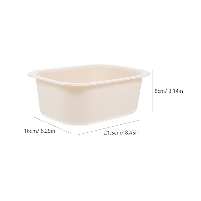 BESTonZON Water Basin Bathing Tub Bath for Bathtub Changing Table Water Basin Portable Wash Basin Plastic Water Tub Plastic Basin Thicken Small Basin Dining Table Sink Child, 21.50X16.00X8.00CM
