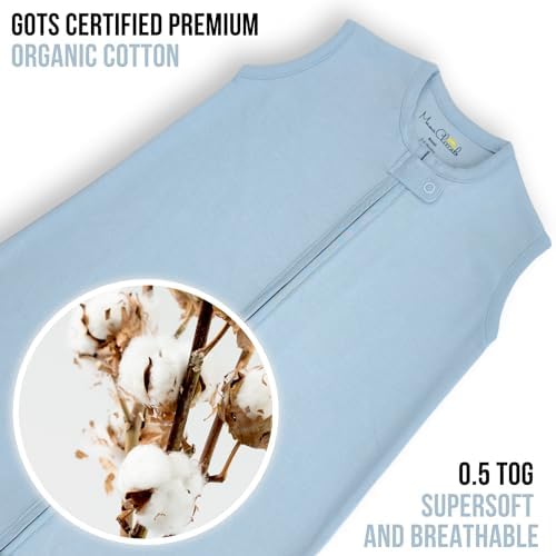 Mama Cheetah Baby Sleep Sack 0.5 TOG, Organic Cotton Baby Wearable Blanket, Swaddle Transition Baby Sleeping Bag, Boy Girl Newborn Infant, XXL (24-48 M)