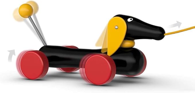 BRIO World - 30332 Pull Along Dachshund | Interactive Toddler Toy | Durable Wooden Construction | FSC Certified Sustainable Wood