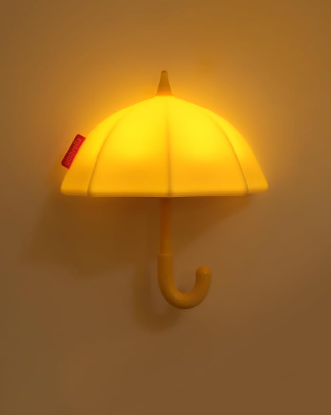 Kids Night Light Umbrella, Silicone Tap Control Magnetic Bedside Lamp with Time Auto-Off, Cute Portable LED Nursery Light for Baby, Toddler, Bedroom and Keychain Holder