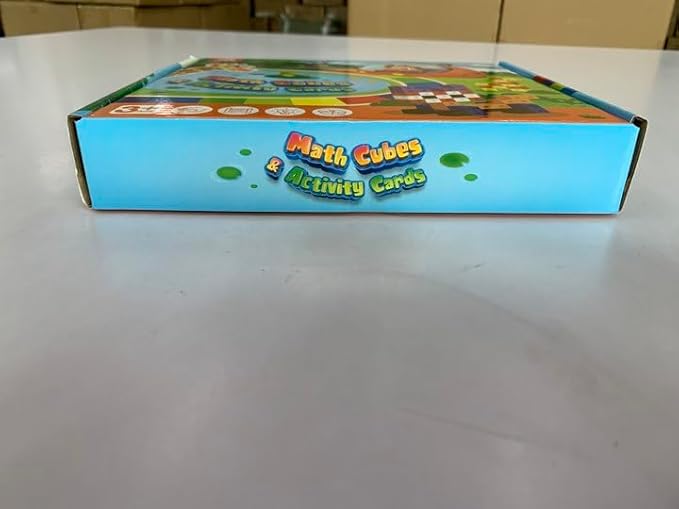 Coogam Math Manipulatives, Math Game for Kids 3-8 with Number Counting Snap Linking Cube, 1st Grade Math Flashcards Toy Gift for Preschool Learning