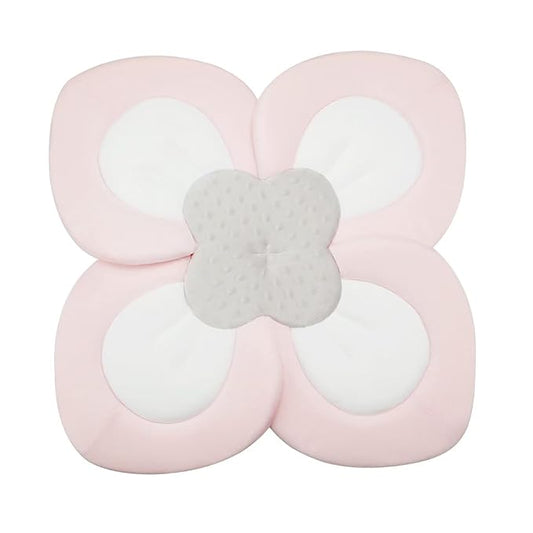 PandaEar Baby Bath Pad for Infant Newborn | Soft Flower Petals for Sink Bathtub Essentials Shower Gift (Pink)