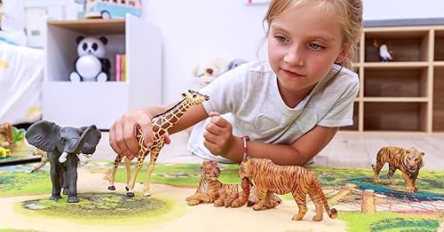 Papo Wild Animal Kingdom Figure, Lioness with Cub, Multicolor (50043) , 6.5cm