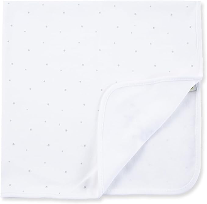 Little Me unisex baby nursery swaddling blankets, White, One Size US