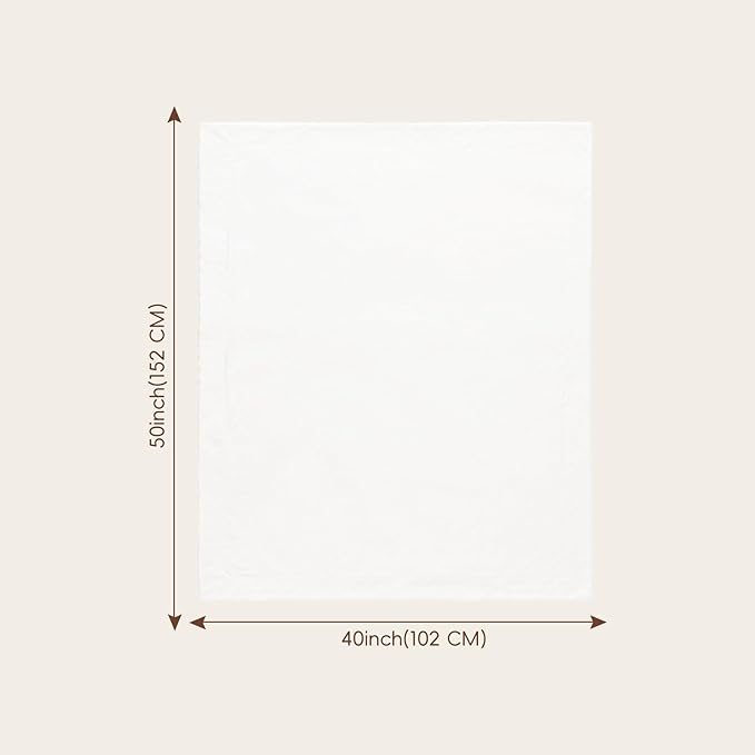 david's kids Micro Fleece Minky Baby Blanket for Boys Girls Neutral with Double Layer and Soothing Raised Dots, 40x50 Inches Breathable and Soft Lightweight Receiving Blanket for Newborns, White