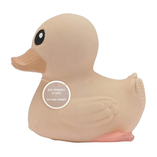 HEVEA Kawan Mini Rubber Duck - 100% Natural Rubber Baby Bath Toy - Planet Friendly, Perfect for Playing, Teething, and Bathing - Mold Free Bath Toys - Sand