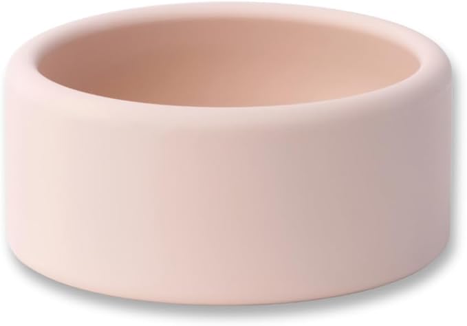 APLAINR Solid Bowl, Silicone Bowl for Baby, Toddler & Kids, 9 fl oz, Non Slip, Heavy Base, Deep, Microwave & Dishwasher Safe, No BPA, Cereal, Soup, Snack Dishes & Dinnerware, Pink Sand