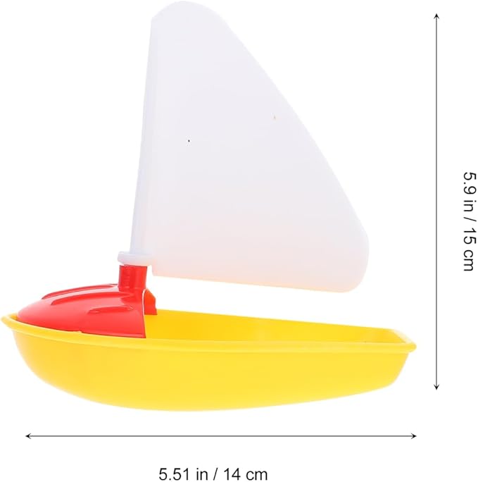 UPKOCH 3pcs Mini Plastic Sailing Boat for Kids - Bath Toys for Toddlers and Children,Bathtub Floating Pool Boats, Beach Toys ( Small, Medium & Large Sizes)