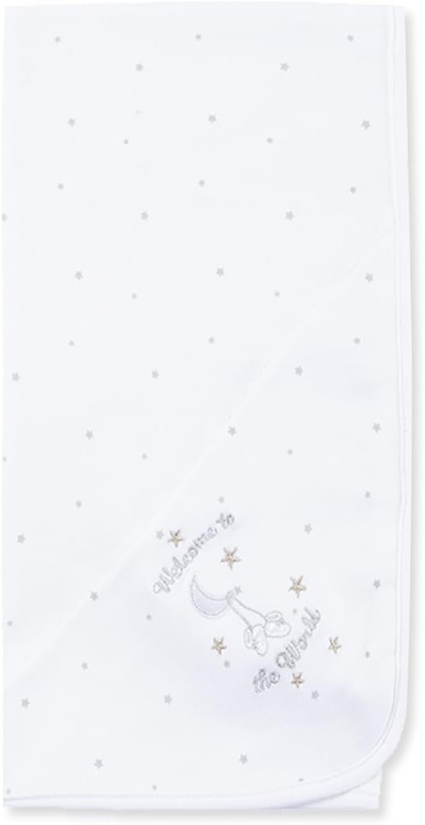 Little Me unisex baby nursery swaddling blankets, White, One Size US
