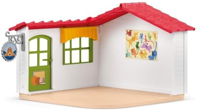 Schleich Farm World - 54PC Baby Animal Hotel Playset with Cute Pets, Caretaker and Movable Accessories - Realistic Animal Figurine Play Set - Fun Educational Toys for Kids and Toddlers Ages 3+| 42607