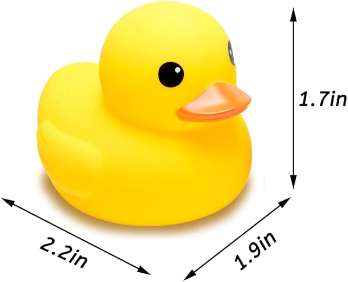 Yellow Rubber Ducks, 10pcs Preschool Bath Toys Bathtub Floating Squeaky Duckies Gift for Baby Shower Infants Kids Toddler Party Decoration