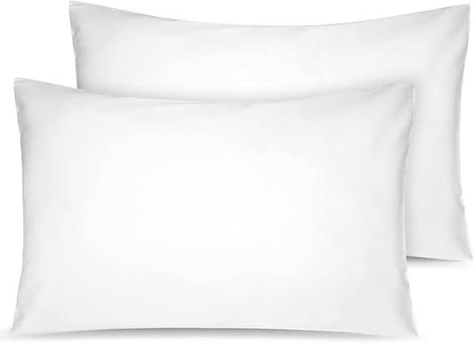 Organic Cotton Toddler Pillowcase 2 Pack, 14 x 20 Travel Pillow Case Cover for Babies, Kids, Boys and Girls, Soft and Breathable Small Pillow Cases with Envelope Closure, Ivory